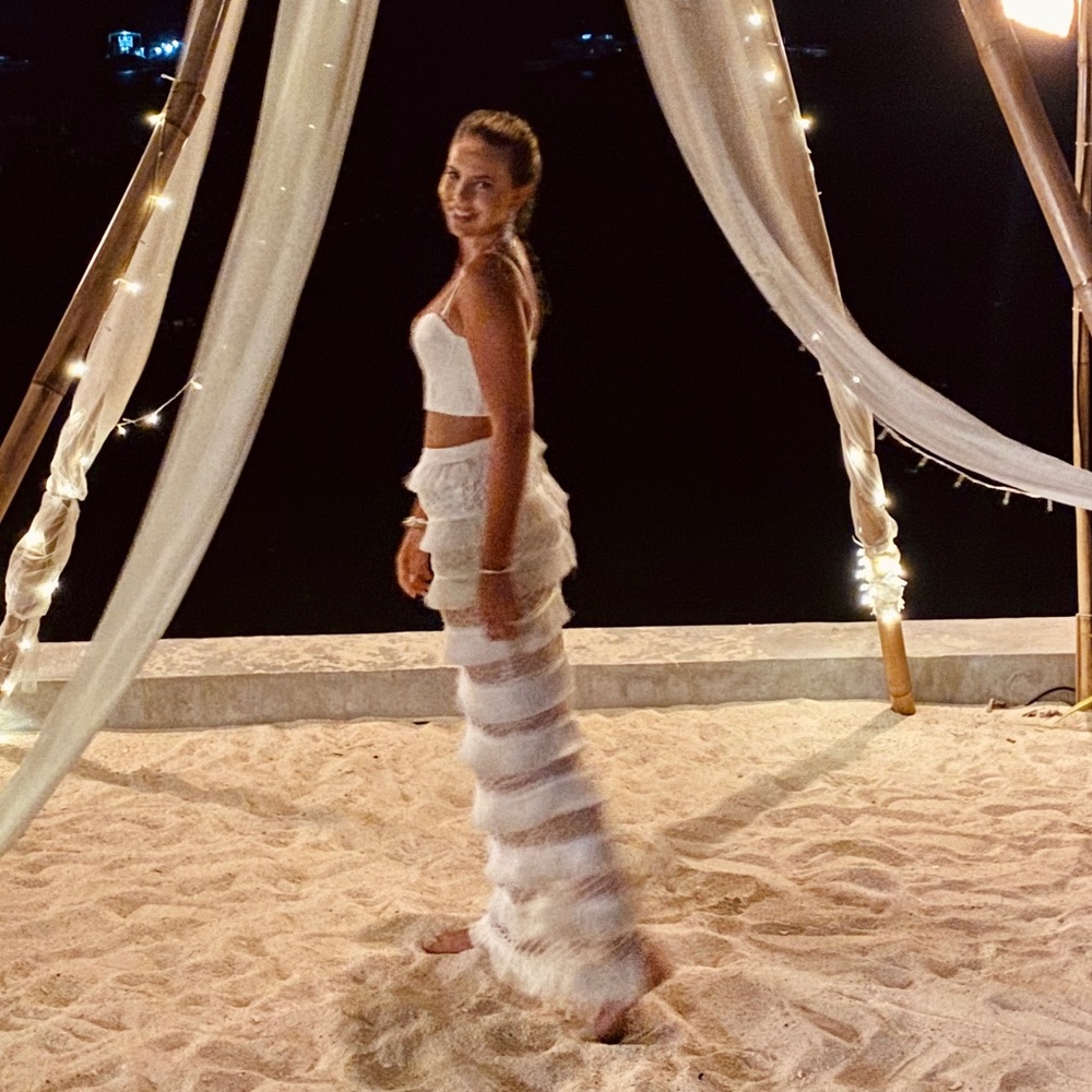 Bride White fringe set